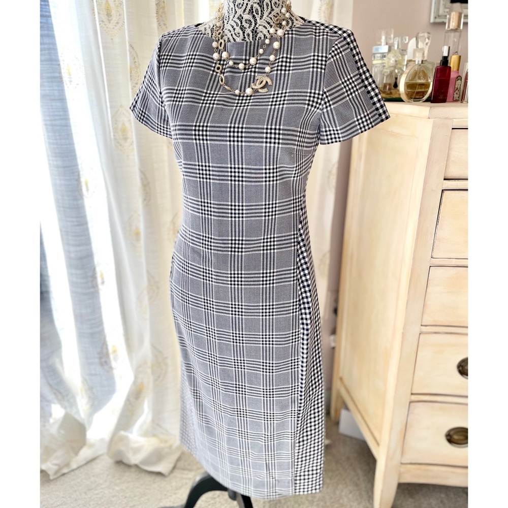 NWT HUGO BOSS Glenn Plaid Sheath - Picture 3 of 11
